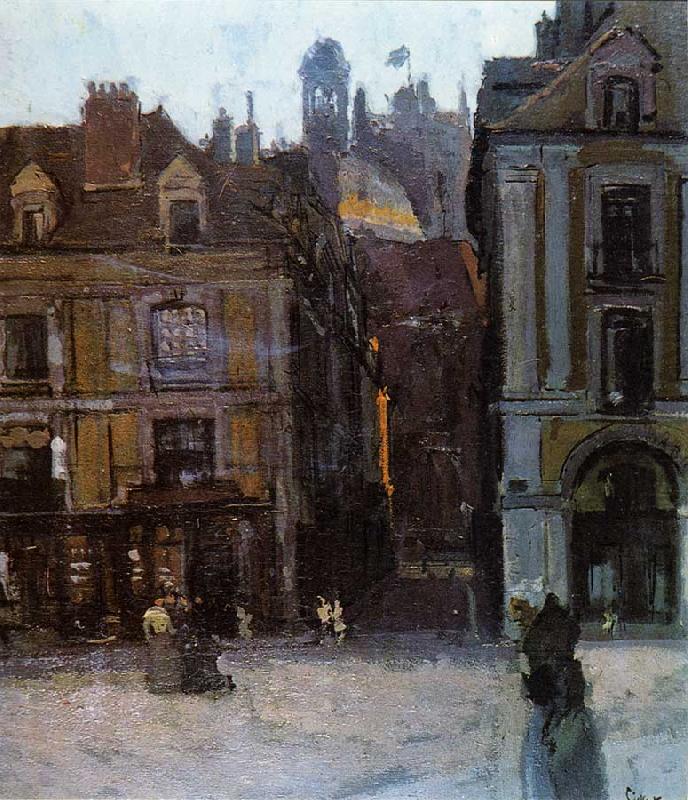Walter Sickert The Quai Duquesne and the Rue Notre Dame, Dieppe oil painting picture